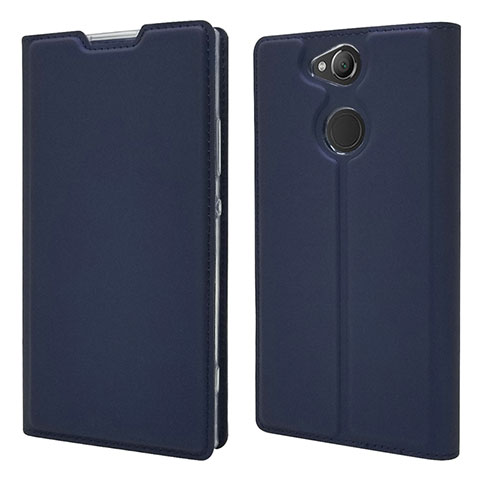 Funda de Cuero Cartera con Soporte Carcasa para Sony Xperia XA2 Azul