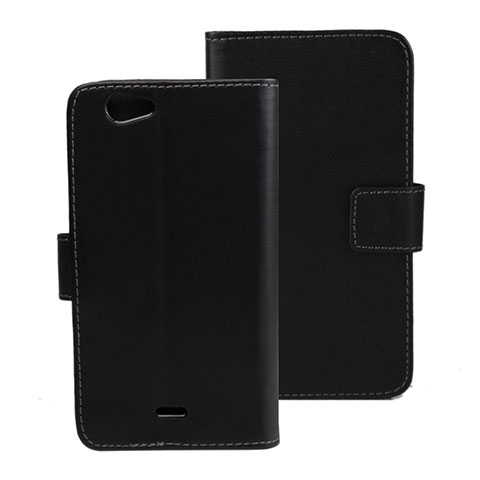 Funda de Cuero Cartera con Soporte Carcasa para Wiko Highway Signs Negro