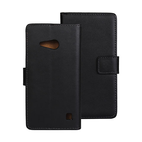 Funda de Cuero Cartera con Soporte Carcasa para Wiko Ridge Fab 4G Negro