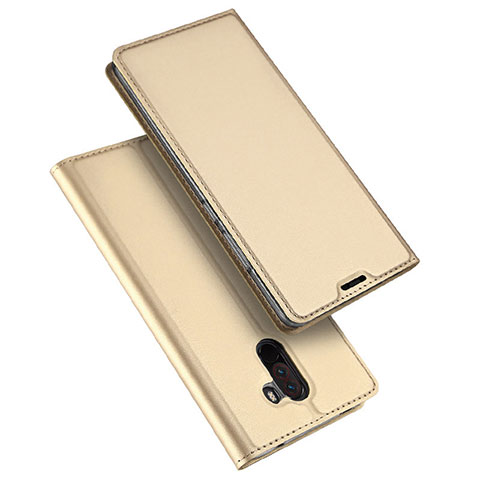 Funda de Cuero Cartera con Soporte Carcasa para Xiaomi Pocophone F1 Oro