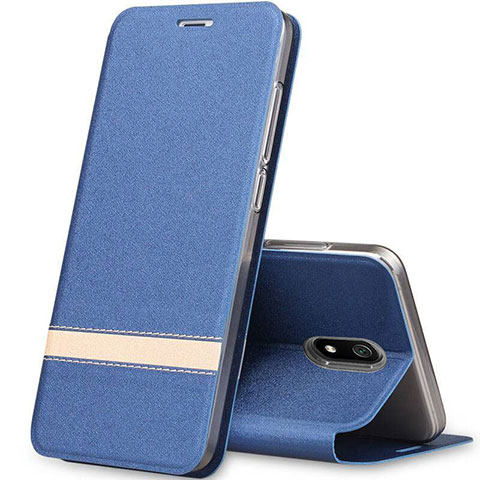 Funda de Cuero Cartera con Soporte Carcasa para Xiaomi Redmi 8A Azul