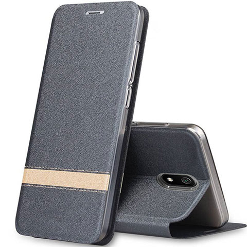 Funda de Cuero Cartera con Soporte Carcasa para Xiaomi Redmi 8A Gris