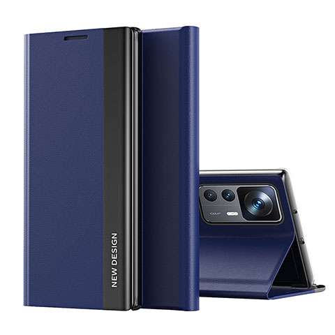 Funda de Cuero Cartera con Soporte Carcasa Q01H para Xiaomi Mi 12T Pro 5G Azul