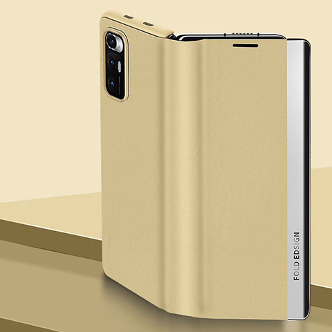 Funda de Cuero Cartera con Soporte Carcasa Q01H para Xiaomi Mix Fold 5G Oro