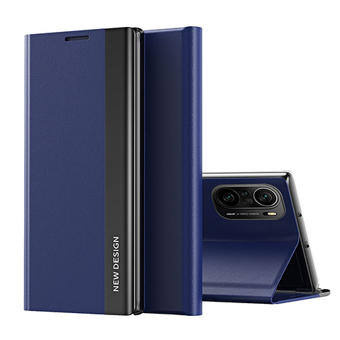 Funda de Cuero Cartera con Soporte Carcasa Q01H para Xiaomi Redmi K40 Pro 5G Azul