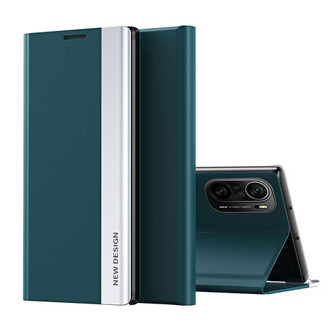 Funda de Cuero Cartera con Soporte Carcasa Q01H para Xiaomi Redmi K40 Pro 5G Verde