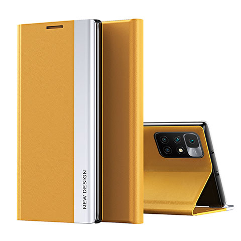 Funda de Cuero Cartera con Soporte Carcasa Q01H para Xiaomi Redmi Note 11 4G (2021) Amarillo