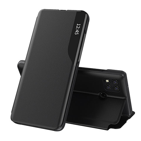 Funda de Cuero Cartera con Soporte Carcasa Q02H para Xiaomi Redmi 9C Negro