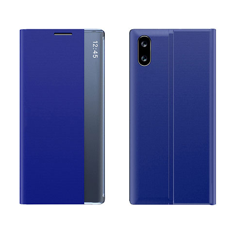 Funda de Cuero Cartera con Soporte Carcasa Q04H para Xiaomi Redmi 9A Azul