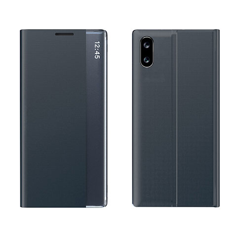 Funda de Cuero Cartera con Soporte Carcasa Q04H para Xiaomi Redmi 9AT Gris Oscuro