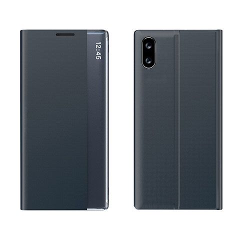 Funda de Cuero Cartera con Soporte Carcasa Q04H para Xiaomi Redmi 9i Gris Oscuro