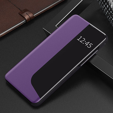 Funda de Cuero Cartera con Soporte Carcasa QH1 para Huawei Mate 60 Morado