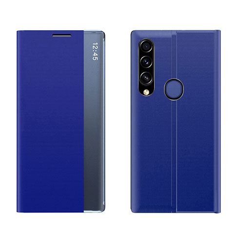 Funda de Cuero Cartera con Soporte Carcasa QH1 para Huawei Y7p Azul