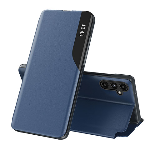 Funda de Cuero Cartera con Soporte Carcasa QH1 para Samsung Galaxy A14 4G Azul