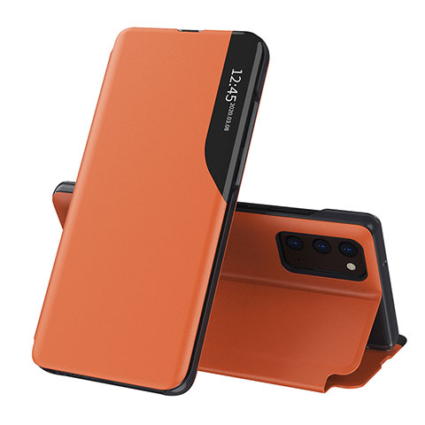 Funda de Cuero Cartera con Soporte Carcasa QH1 para Samsung Galaxy M34 5G Naranja