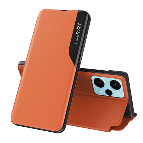 Funda de Cuero Cartera con Soporte Carcasa QH1 para Xiaomi Redmi Note 12 Turbo 5G Naranja