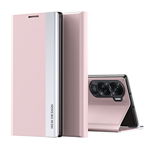 Funda de Cuero Cartera con Soporte Carcasa QH2 para Huawei Honor 90 Lite 5G Oro Rosa