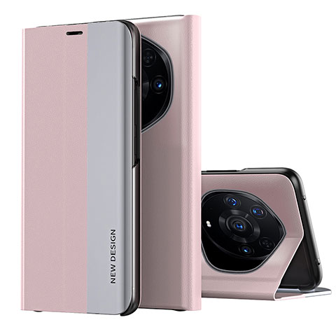 Funda de Cuero Cartera con Soporte Carcasa QH2 para Huawei Honor Magic3 Pro+ Plus 5G Oro Rosa