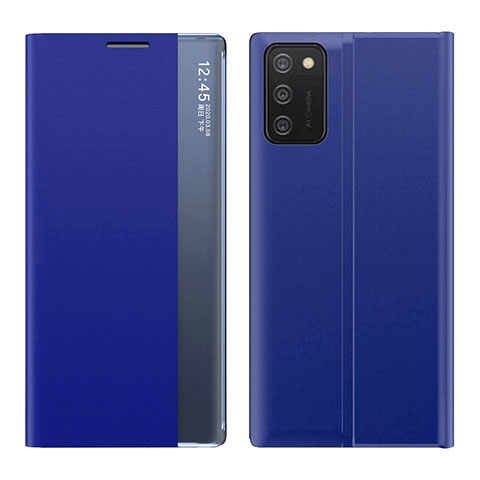 Funda de Cuero Cartera con Soporte Carcasa QH2 para Samsung Galaxy A03s Azul