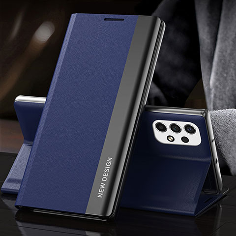 Funda de Cuero Cartera con Soporte Carcasa QH2 para Samsung Galaxy A33 5G Azul