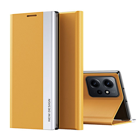 Funda de Cuero Cartera con Soporte Carcasa QH2 para Xiaomi Redmi Note 12 4G Amarillo