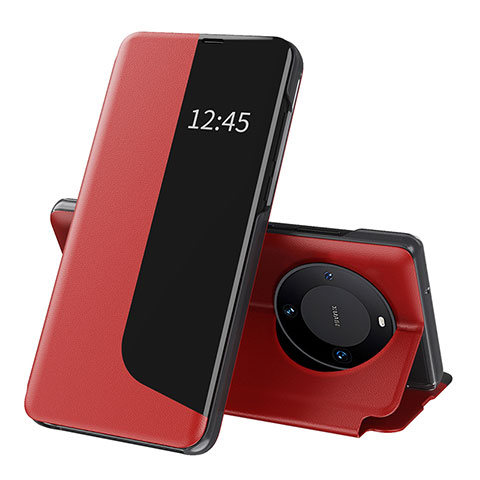 Funda de Cuero Cartera con Soporte Carcasa QH3 para Huawei Mate 60 Pro+ Plus Rojo