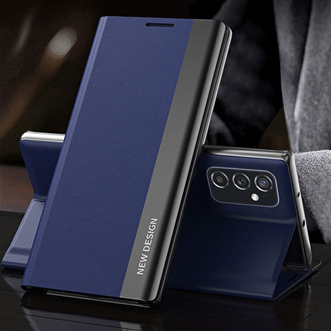 Funda de Cuero Cartera con Soporte Carcasa QH4 para Samsung Galaxy M23 5G Azul