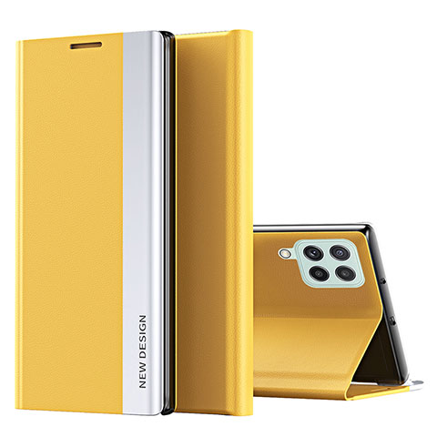 Funda de Cuero Cartera con Soporte Carcasa QH4 para Samsung Galaxy M33 5G Amarillo