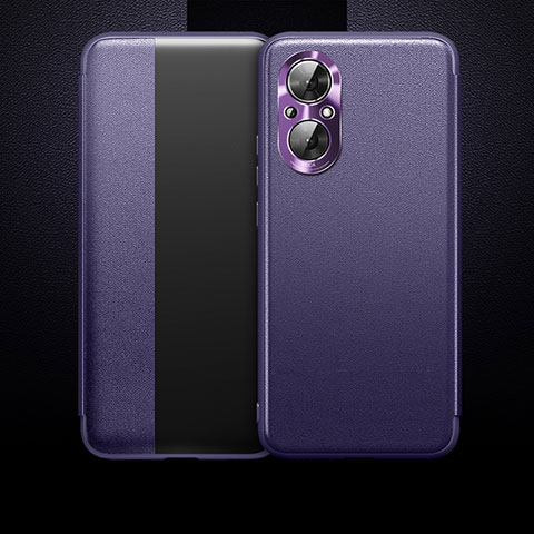 Funda de Cuero Cartera con Soporte Carcasa QK1 para Huawei Nova 9 SE Morado