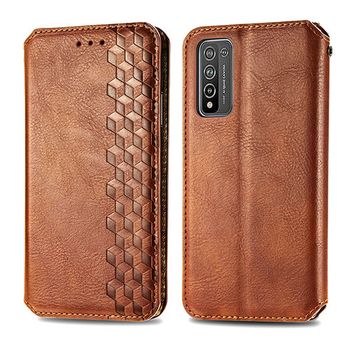 Funda de Cuero Cartera con Soporte Carcasa S01D para Huawei Honor 10X Lite Marron