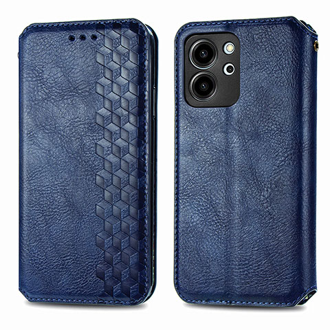 Funda de Cuero Cartera con Soporte Carcasa S01D para Huawei Honor 80 SE 5G Azul