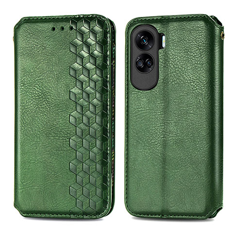 Funda de Cuero Cartera con Soporte Carcasa S01D para Huawei Honor 90 Lite 5G Verde