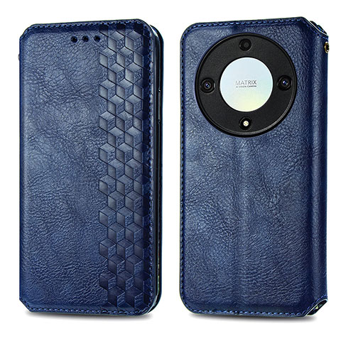 Funda de Cuero Cartera con Soporte Carcasa S01D para Huawei Honor Magic5 Lite 5G Azul