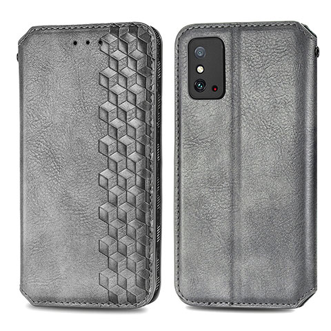 Funda de Cuero Cartera con Soporte Carcasa S01D para Huawei Honor X10 Max 5G Gris