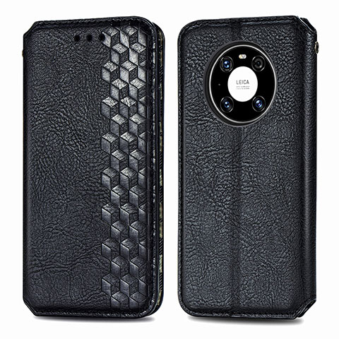 Funda de Cuero Cartera con Soporte Carcasa S01D para Huawei Mate 40 Pro Negro