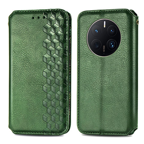 Funda de Cuero Cartera con Soporte Carcasa S01D para Huawei Mate 50 Pro Verde