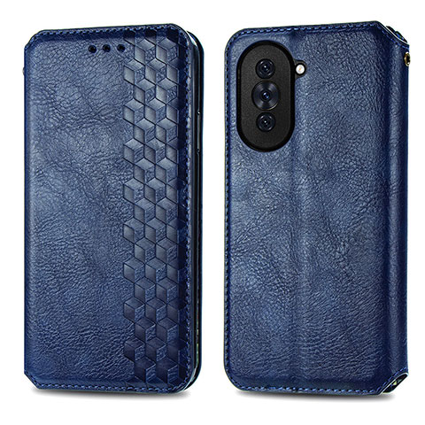 Funda de Cuero Cartera con Soporte Carcasa S01D para Huawei Nova 10 Azul