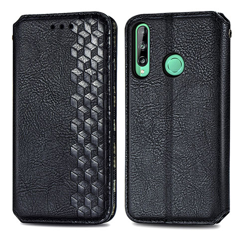 Funda de Cuero Cartera con Soporte Carcasa S01D para Huawei P40 Lite E Negro