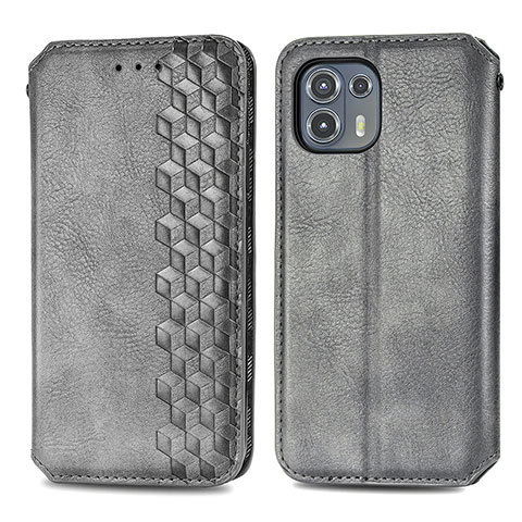 Funda de Cuero Cartera con Soporte Carcasa S01D para Motorola Moto Edge 20 Lite 5G Gris