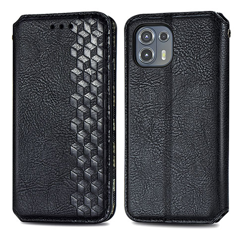 Funda de Cuero Cartera con Soporte Carcasa S01D para Motorola Moto Edge 20 Lite 5G Negro