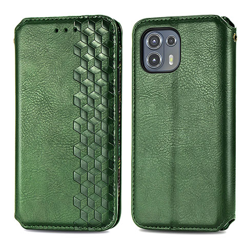 Funda de Cuero Cartera con Soporte Carcasa S01D para Motorola Moto Edge 20 Lite 5G Verde