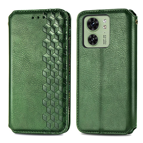 Funda de Cuero Cartera con Soporte Carcasa S01D para Motorola Moto Edge (2023) 5G Verde