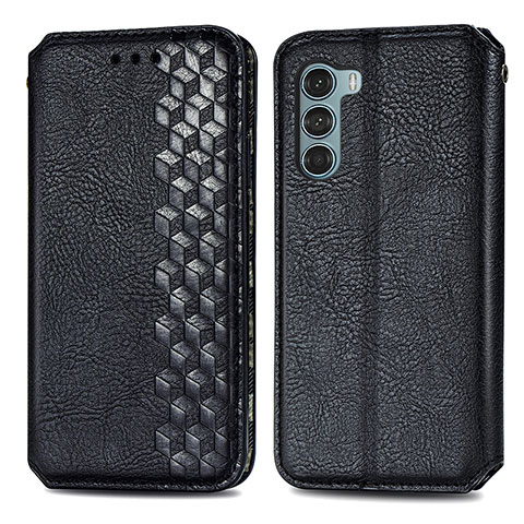 Funda de Cuero Cartera con Soporte Carcasa S01D para Motorola Moto G200 5G Negro