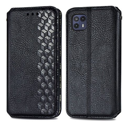 Funda de Cuero Cartera con Soporte Carcasa S01D para Motorola Moto G50 5G Negro