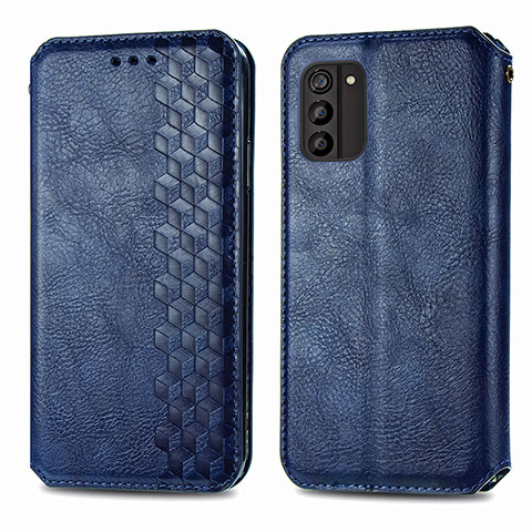 Funda de Cuero Cartera con Soporte Carcasa S01D para Nokia G100 Azul