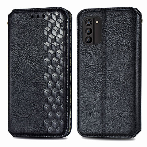 Funda de Cuero Cartera con Soporte Carcasa S01D para Nokia G100 Negro