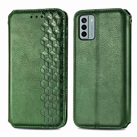 Funda de Cuero Cartera con Soporte Carcasa S01D para Nokia G22 Verde