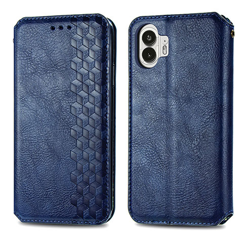 Funda de Cuero Cartera con Soporte Carcasa S01D para Nothing Phone 2 Azul