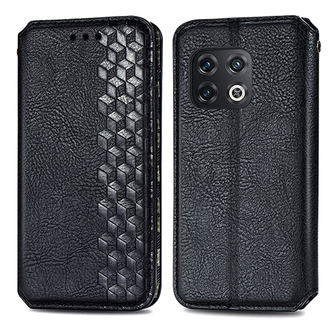 Funda de Cuero Cartera con Soporte Carcasa S01D para OnePlus 10 Pro 5G Negro