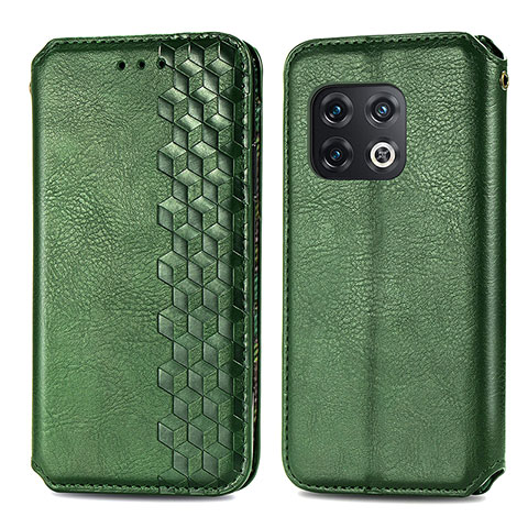 Funda de Cuero Cartera con Soporte Carcasa S01D para OnePlus 10 Pro 5G Verde